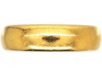 22ct Gold Wide Wedding Ring Assayed in 1920