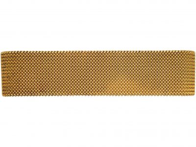 French Belle Epoque 18ct Gold Woven Design Bracelet