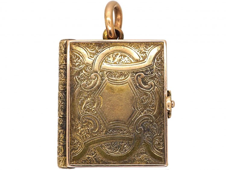 Victorian 15ct Gold Book Locket with Six Compartments