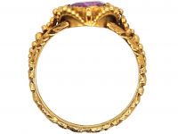 Georgian 18ct Gold Ring set with a Pink Topaz
