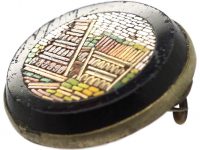 Victorian Micro Mosaic Brooch of the Colosseum in Rome