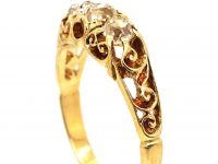 Victorian 18ct Gold,Three Stone Old Mine Cut Diamond Ring