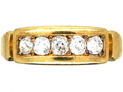 Victorian 18ct Gold, Five Stone Diamond Ring