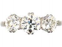 Art Deco Platinum, & Diamond Three Stone Ring