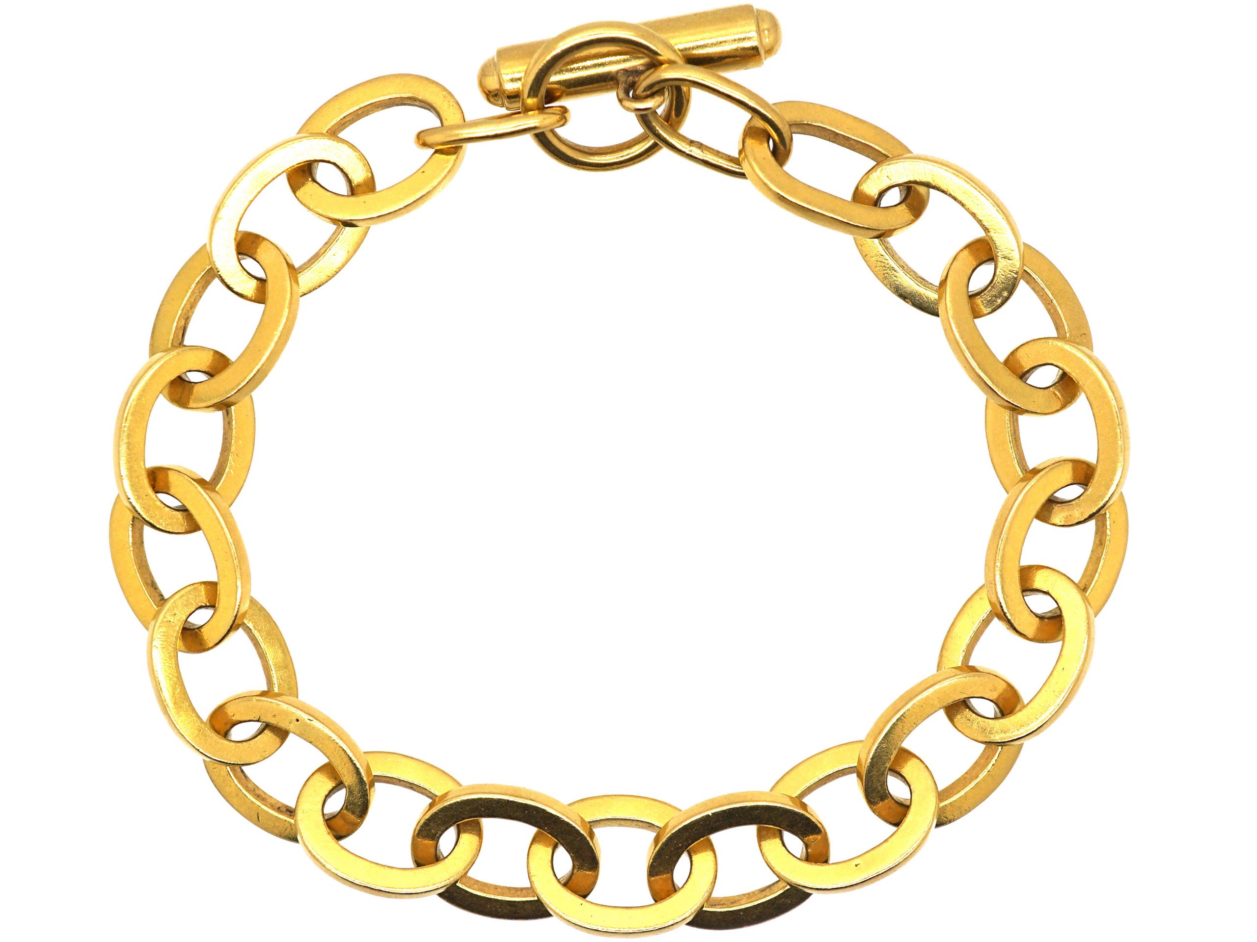 1970s 18ct Gold, Open Link Bracelet (888S) | The Antique Jewellery Company