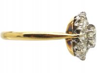 1950s 18ct Gold & Platinum, Diamond Cluster Ring
