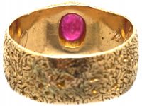 Russian 14ct Gold Ring set with a Ruby