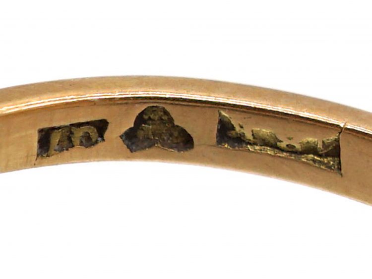 Early 20th Century Swedish 18ct Gold, Topaz & Diamond Ring