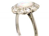 Early 20th Century Opal & Diamond Cluster Ring