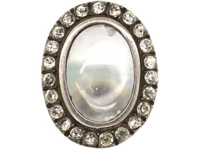 Early 20th Century Silver & Paste Locket Ring