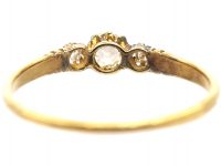 Victorian 18ct Gold, Three Stone Old Mine Cut Diamond Ring