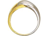 French 18ct White & Yellow Gold Knot Ring