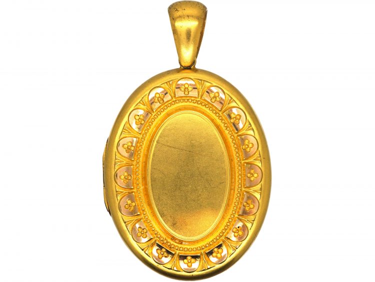 Victorian 15ct Gold Oval Locket