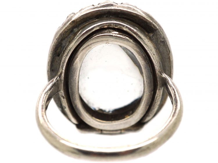 Early 20th Century Silver & Paste Locket Ring