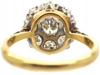 1950s 18ct Gold & Platinum, Diamond Cluster Ring