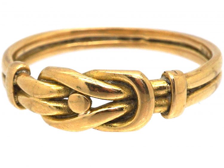 Edwardian Small 18ct Gold Knot Ring