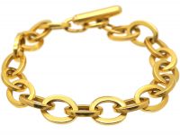 1970s 18ct Gold, Open Link Bracelet