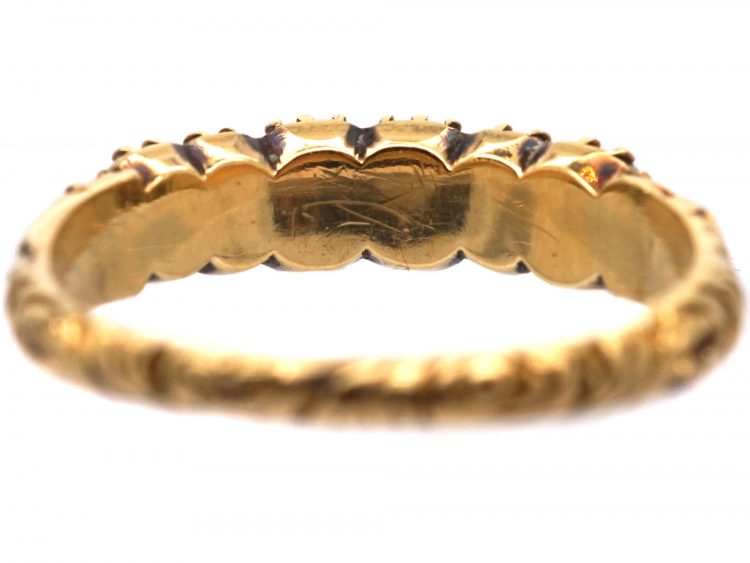Victorian 15ct Gold Acrostic Ring that spells Regret