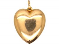 Edwardian 15ct Gold, Large Pave Set Natural Split Pearl Heart Shaped Pendant