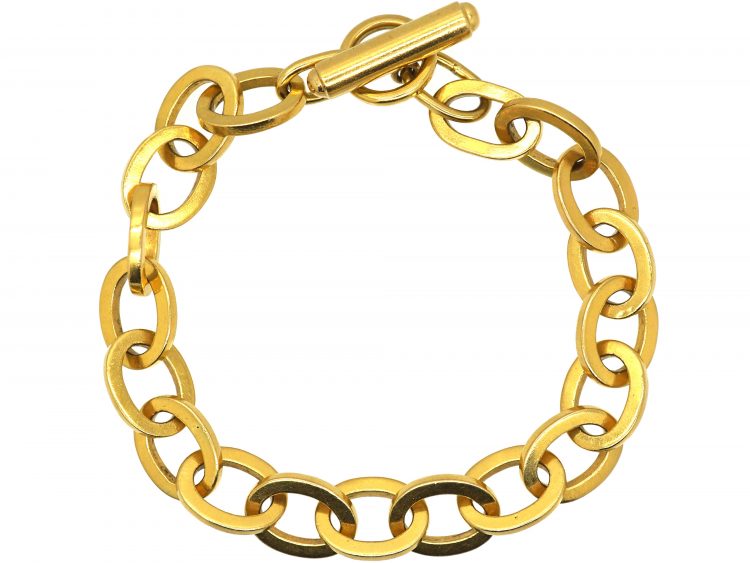 1970s 18ct Gold, Open Link Bracelet