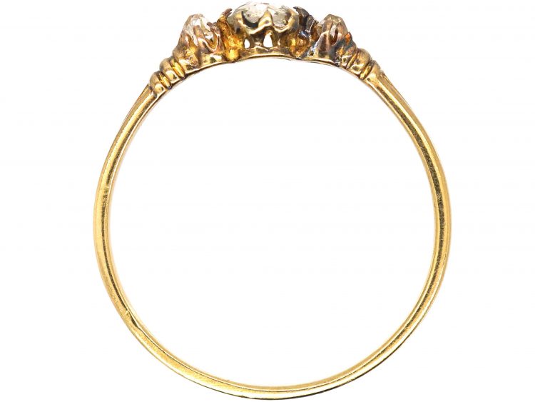 Victorian 18ct Gold, Three Stone Old Mine Cut Diamond Ring