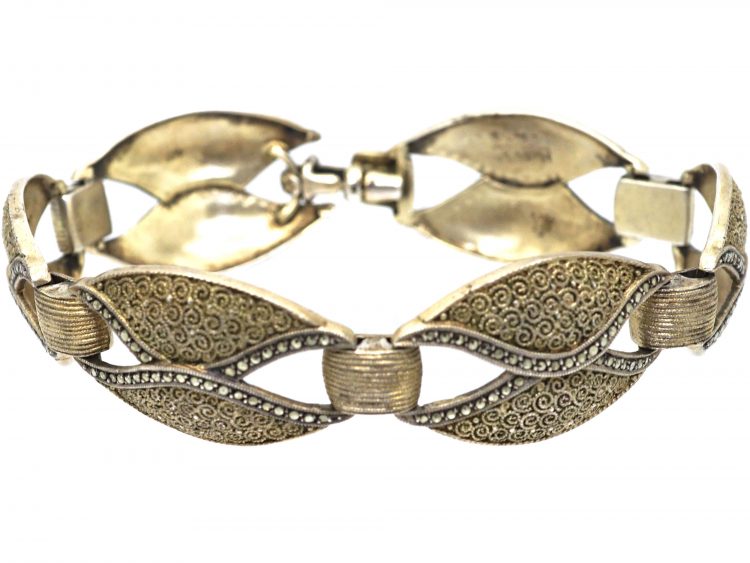 Art Deco Silver & Marcasite Bracelet by Theodor Fahrner