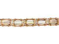 Edwardian 9ct Gold Gate Bracelet with Padlock