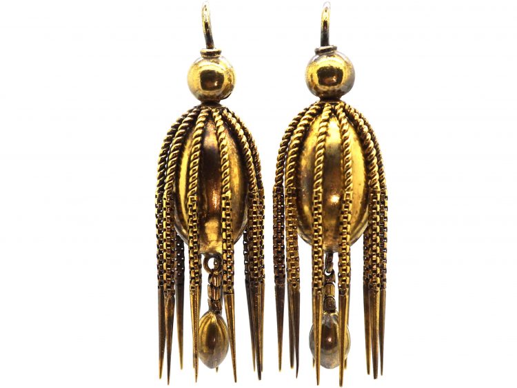 Victorian 15ct Gold Tassel Drop Earrings