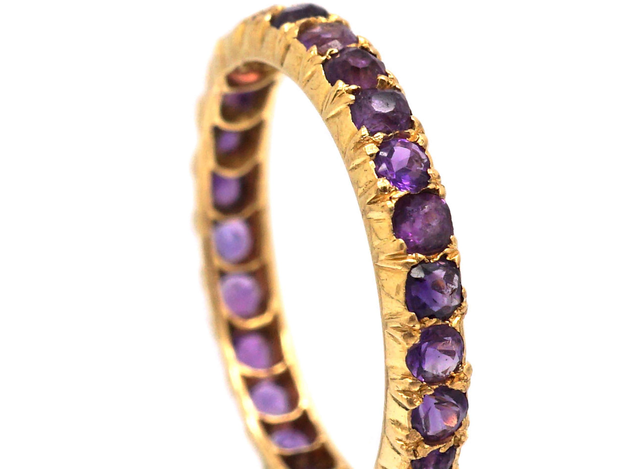 Victorian 18ct Gold Eternity Ring set with Amethysts (652S) | The ...