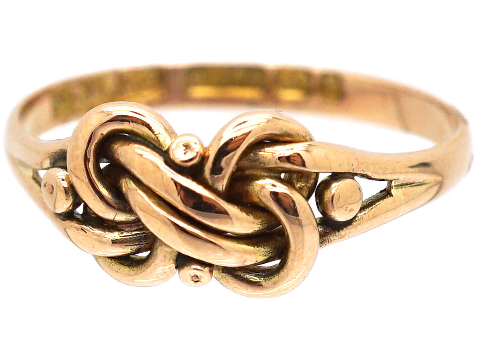 Victorian 9ct Gold Lover's Knot Ring (237T) The Antique Jewellery Company