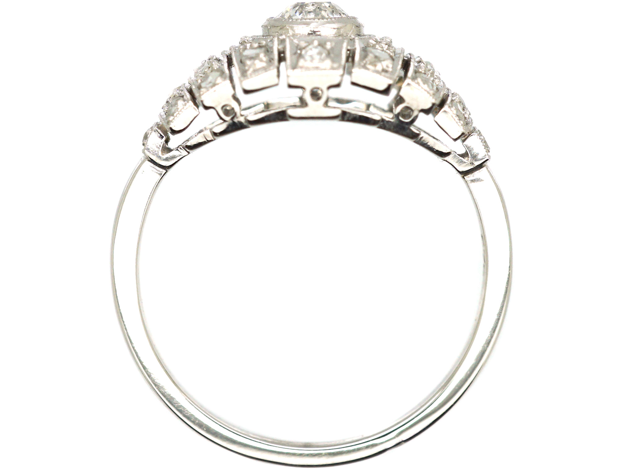 Art Deco French Platinum & Diamond Ring (239T) | The Antique Jewellery ...