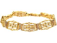 Edwardian 15ct Gold Ornate Gate Bracelet