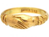 Australian 19th Century 18ct Gold Fede Ring