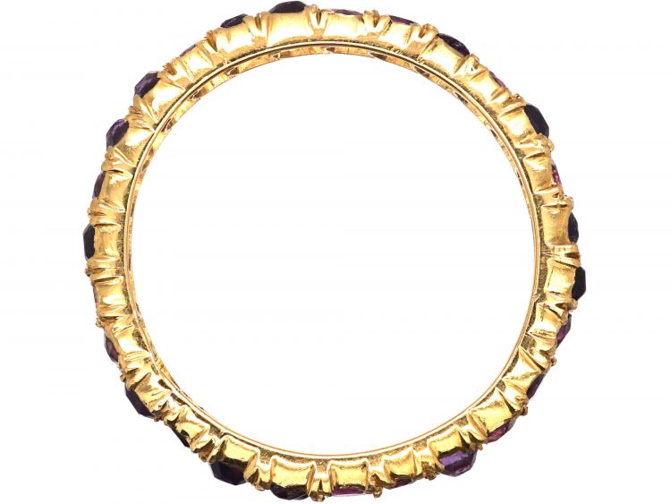 Victorian 18ct Gold Eternity Ring set with Amethysts