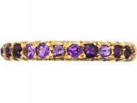 Victorian 18ct Gold Eternity Ring set with Amethysts