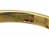 18ct Gold, Rectangular Cut Aquamarine & Diamond Ring