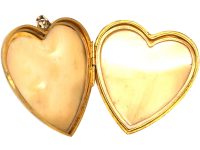 Large 9ct Gold Heart Shaped Locket