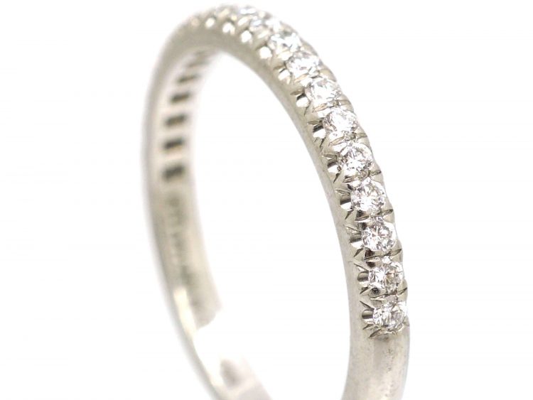 Diamond Set Half Eternity Ring in Original Case by Tiffany & Co