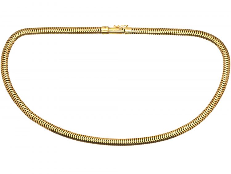 Edwardian 9ct Gold Snake Chain Collar