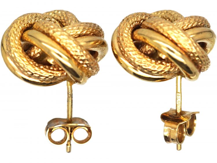 9ct Gold Twist & Knot Earrings