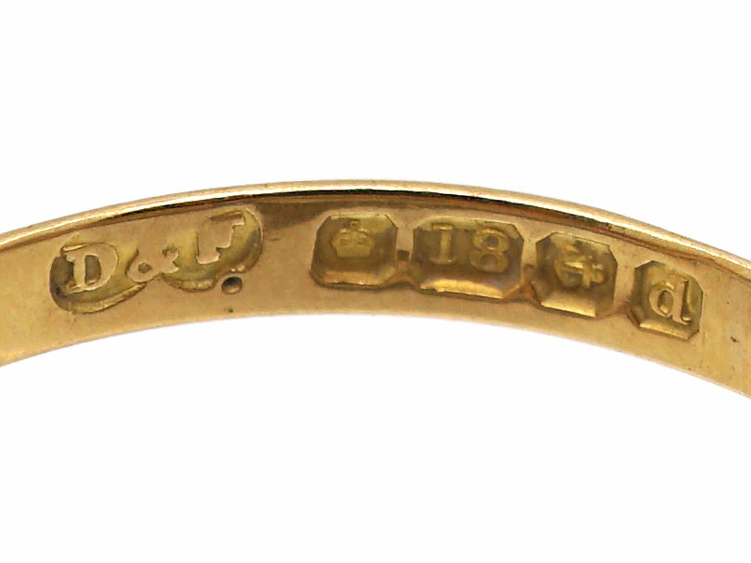 Edwardian 18ct Gold, Ruby & Diamond Trefoil Ring by Deakin & Frances ...