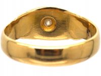 Victorian 18ct Gold Gypsy Ring set with a Diamond