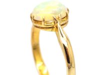 Edwardian 9ct Gold Ring set with an Opal