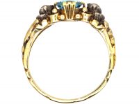 Early 20th Century 14ct Gold, Aquamarine & Diamond Ring