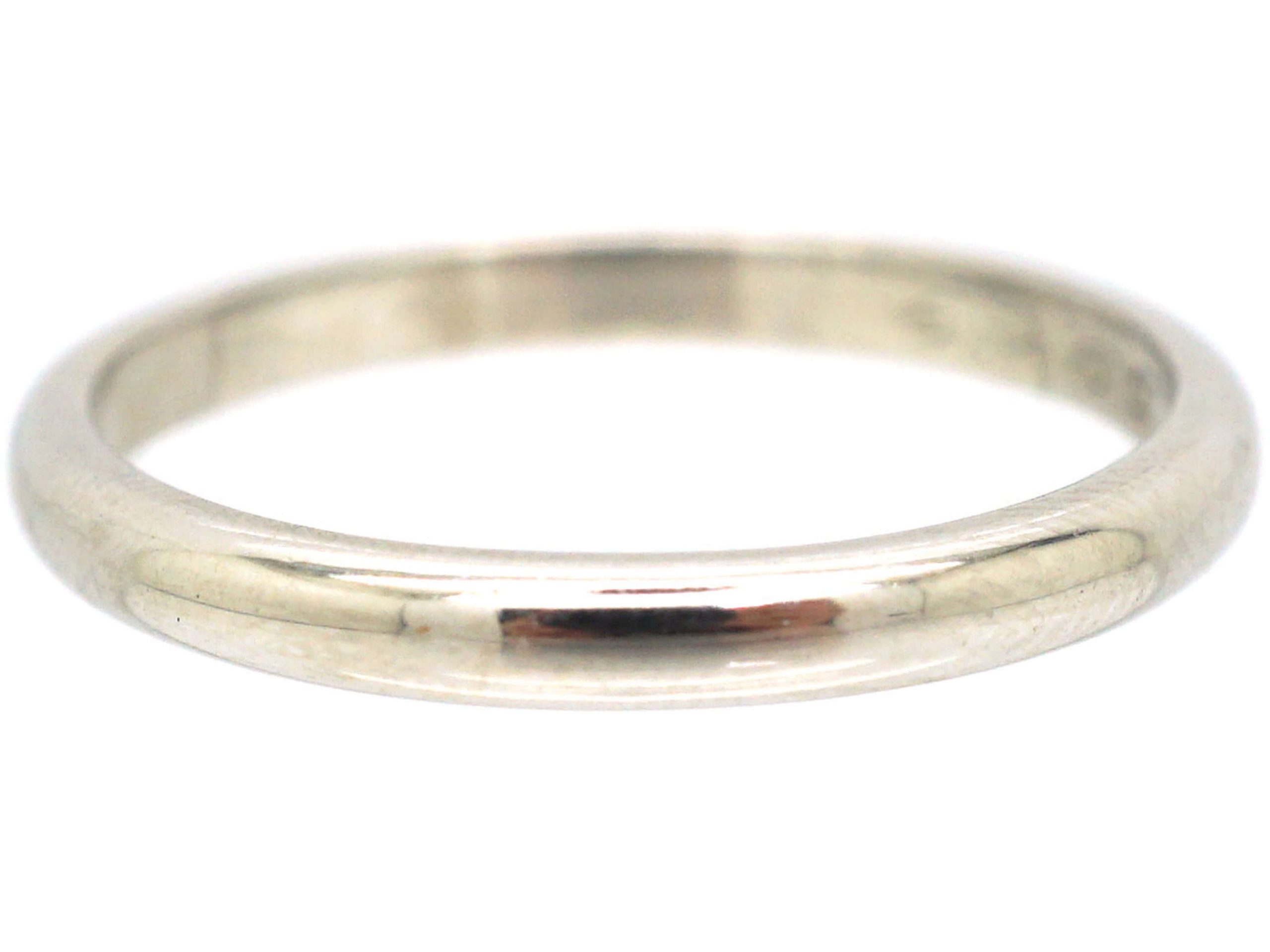 Retro Platinum Wedding Ring (123T) | The Antique Jewellery Company