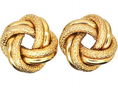 9ct Gold Twist & Knot Earrings