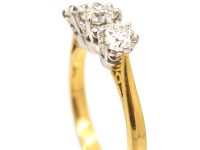 18ct White & Yellow Gold, Three Stone Diamond Ring