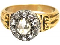 Victorian 18ct Gold, Rose Diamond Cluster Ring