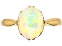 Edwardian 9ct Gold Ring set with an Opal