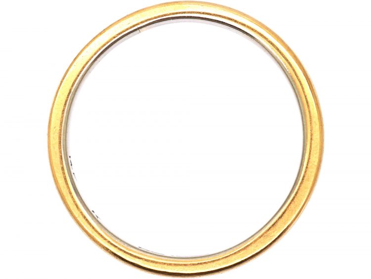 Retro 22ct Gold & Platinum Wedding Ring